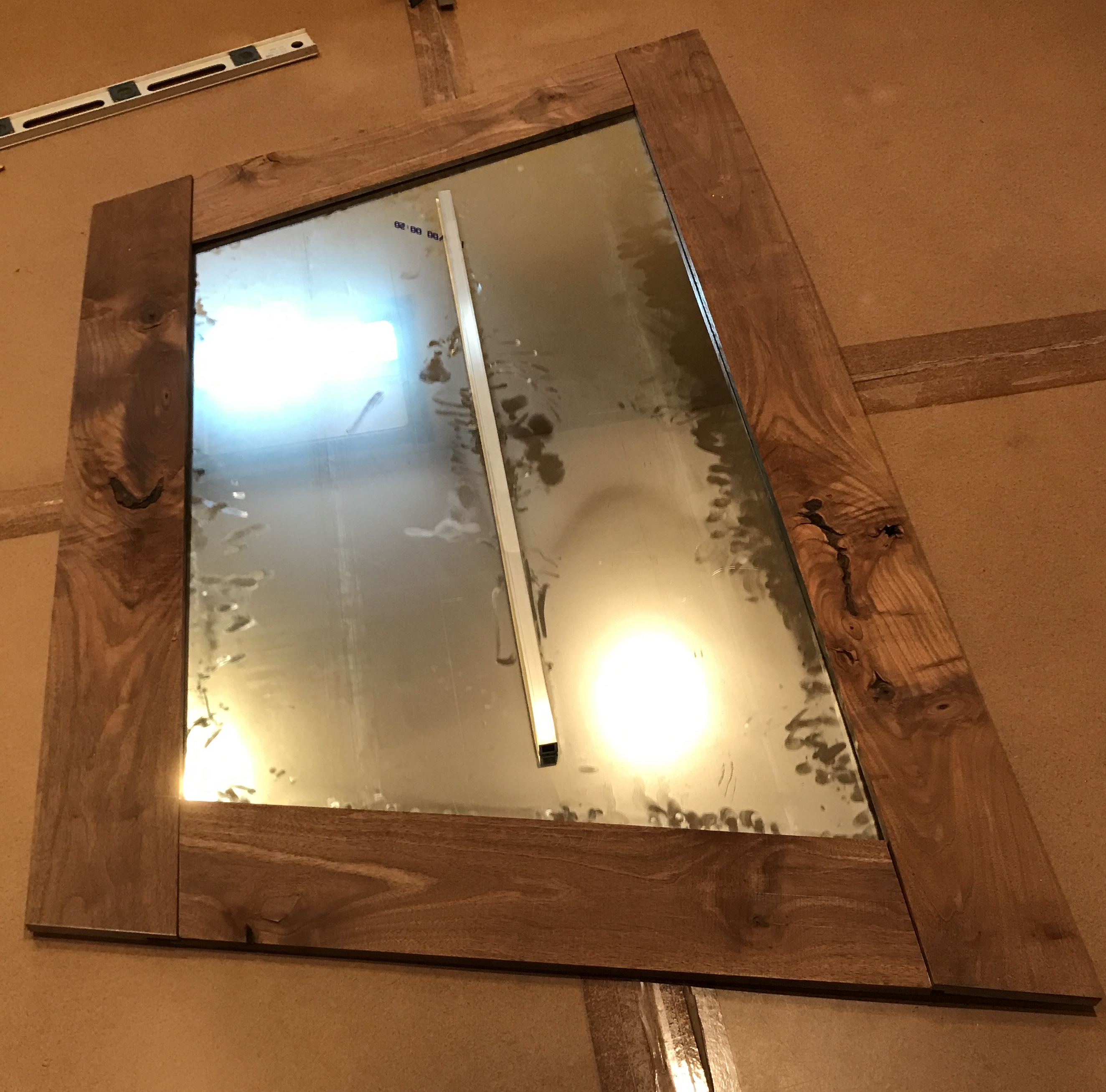 Mirror frame wood sides finished